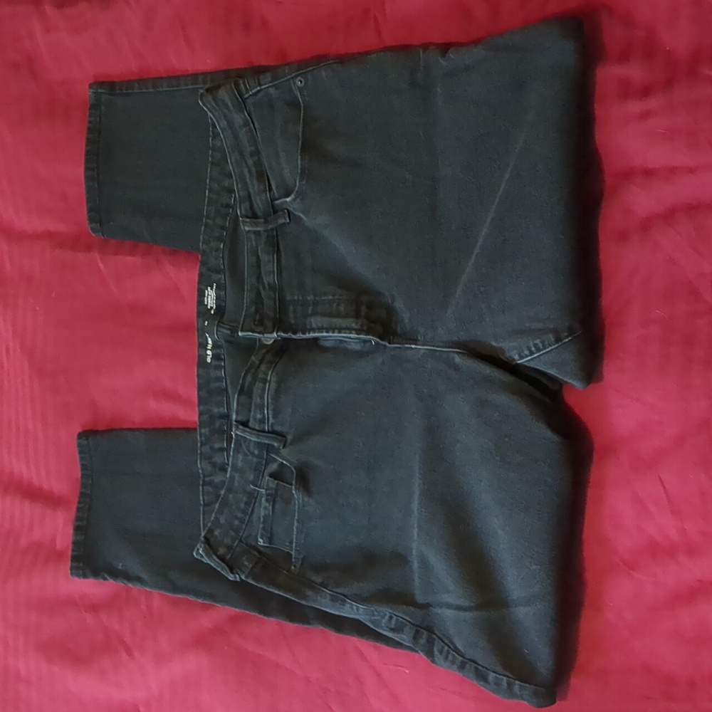 high-rise power slim straight jeans